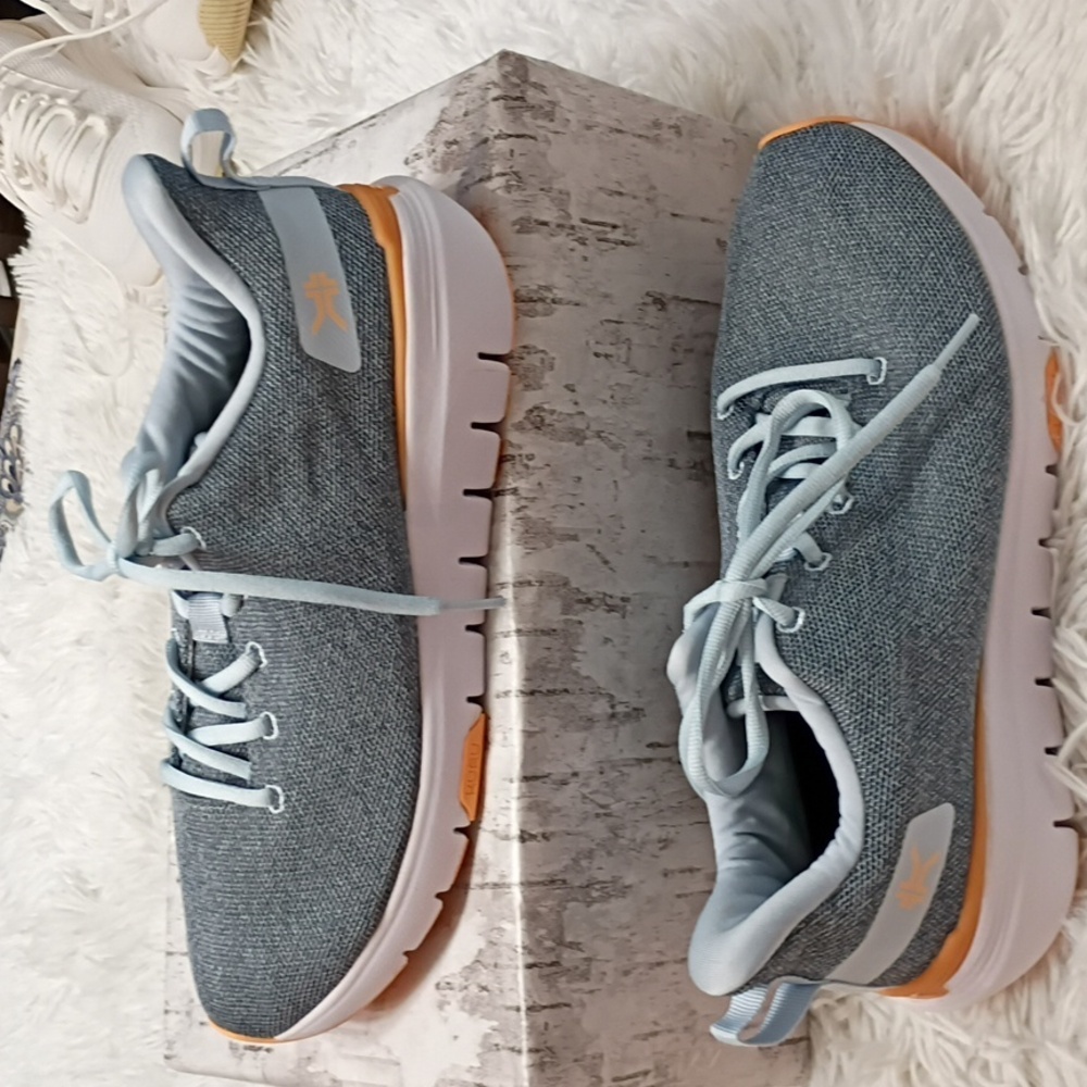 Kuru Via Flex Gray Plantar Fascitis Orthopedic Support Walking Work Shoes 10M